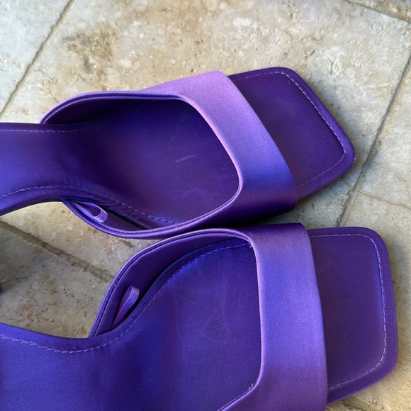 Zara purple satin sandals size 40 in very good condition - Picture 5 of 6